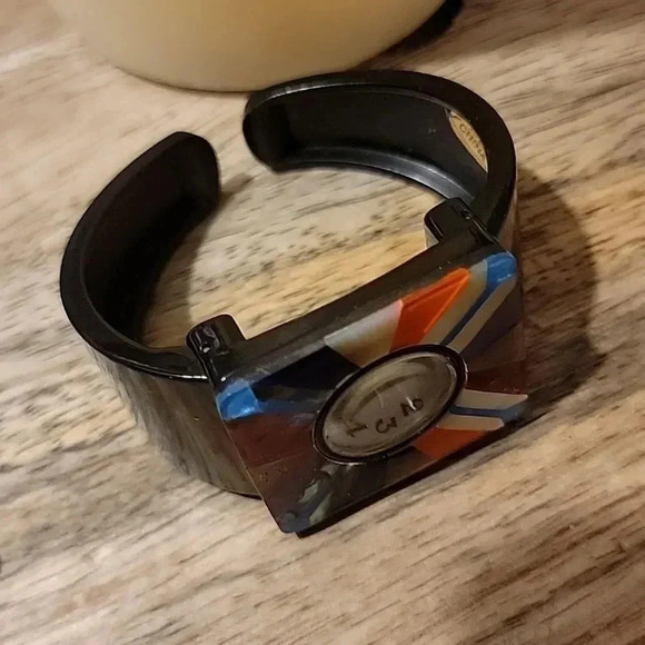 Vintage Abalone Shell Cuff Quartz Versales Watch